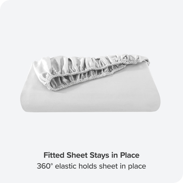 Bare Home Organic 100 Cotton Sateen Fitted Sheet Wayfair